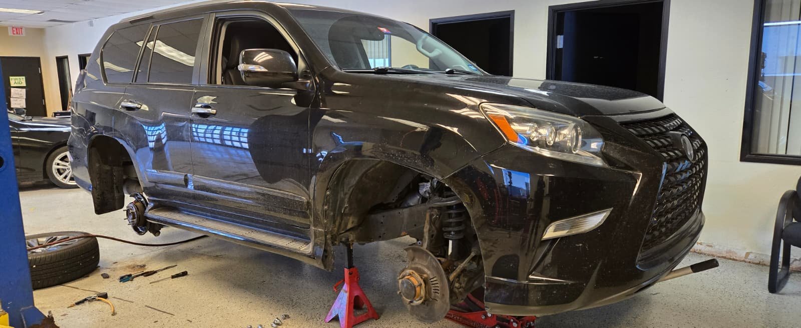Car repair at Drive Hub Auto Works