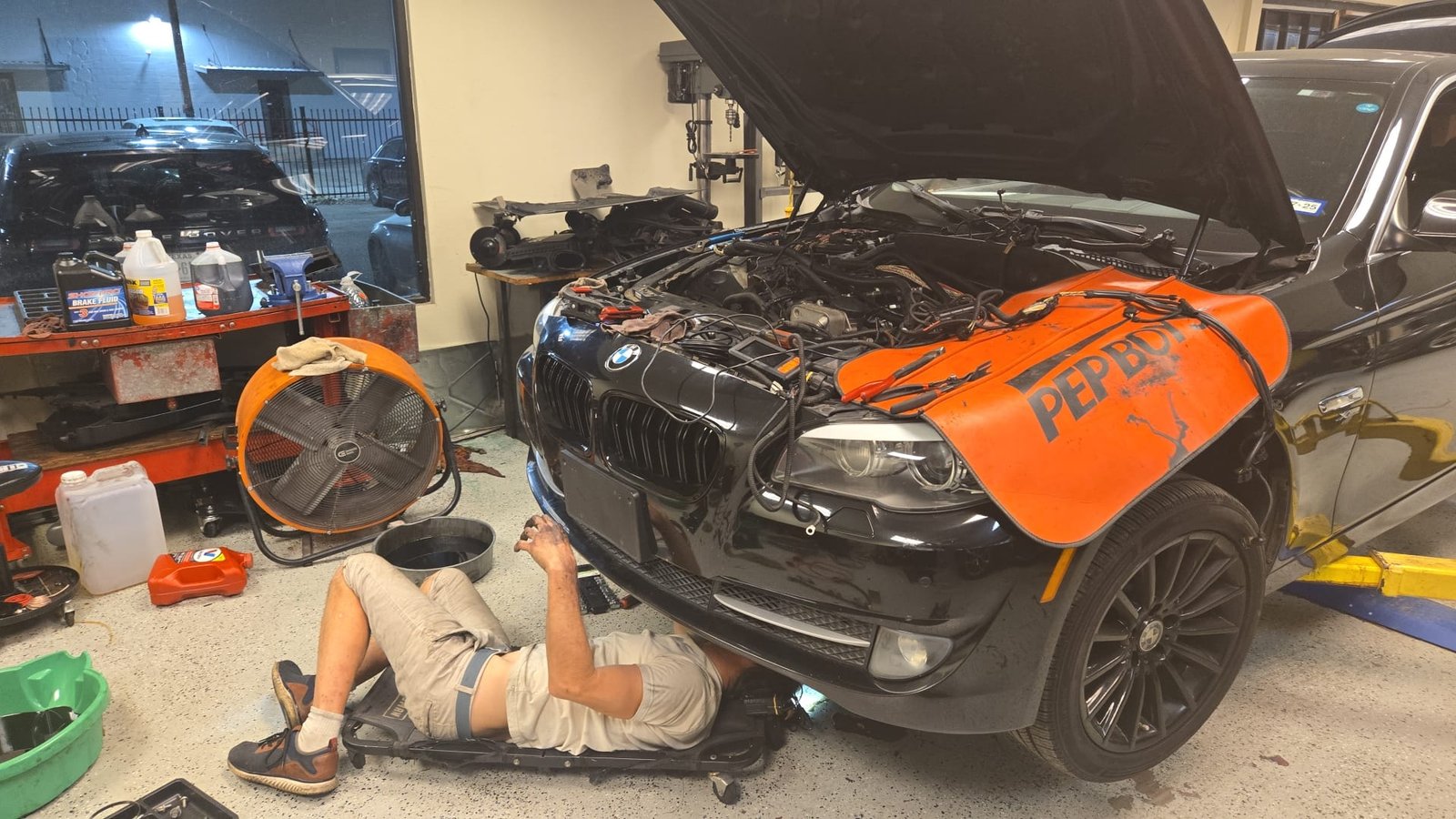 Vehicle maintenance at Drive Hub Auto Works