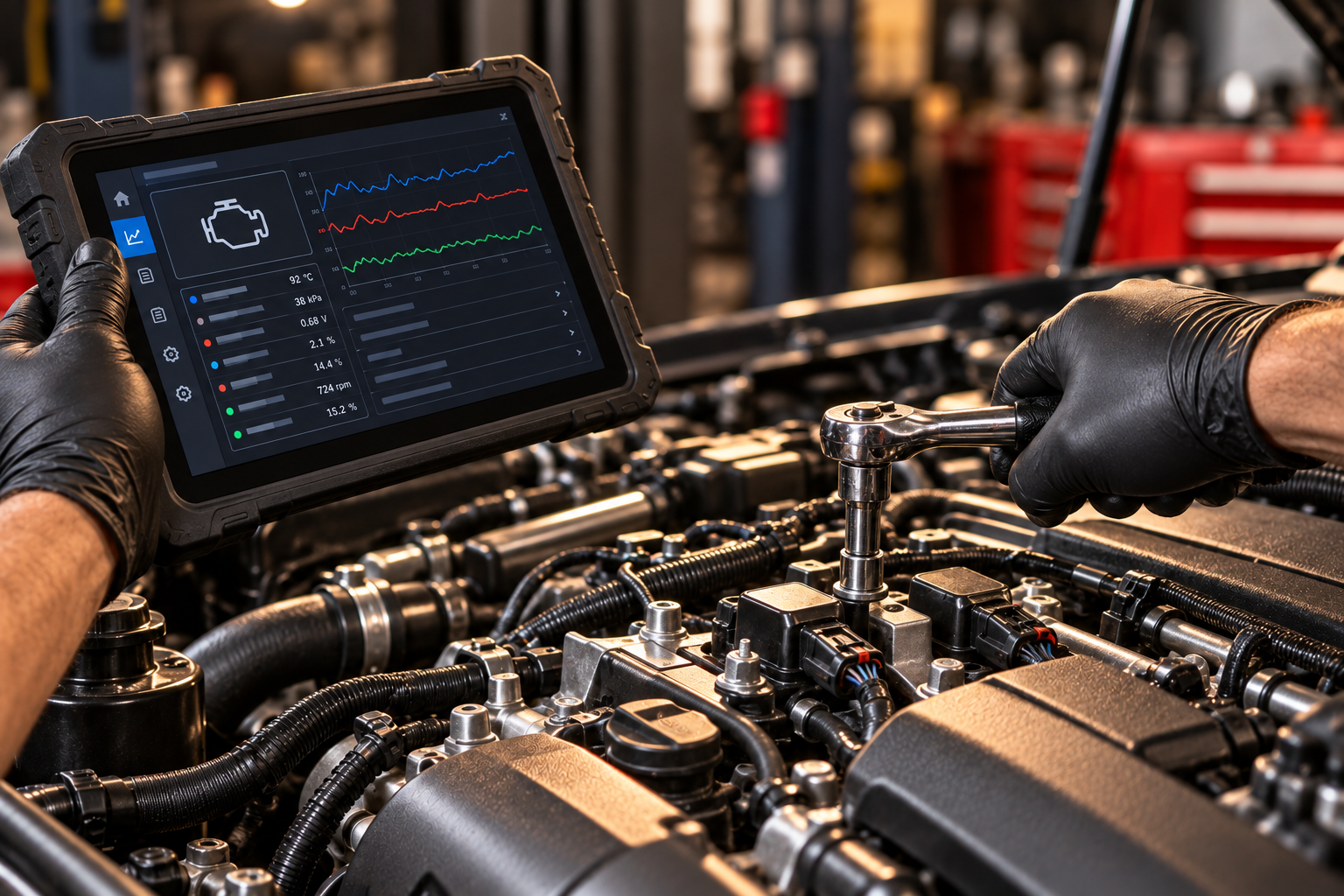 Vehicle diagnostics using a laptop